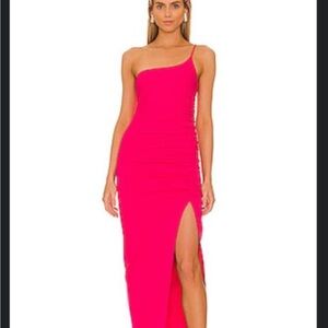 Lovers & Friends Pink One-Shoulder Dress